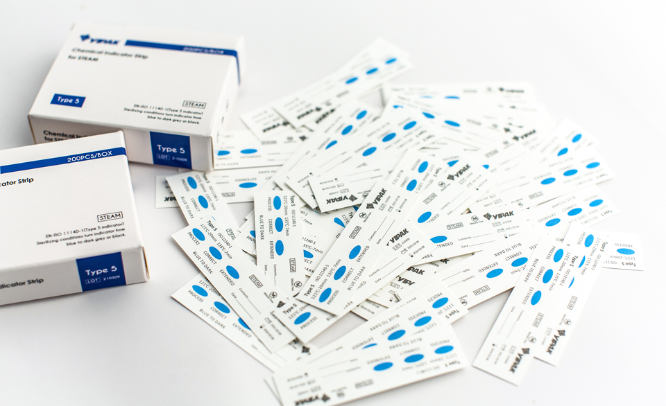 Steam/Autoclave Chemical Sterilization Indicator Strip